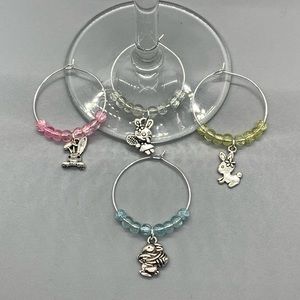Easter Bunny, Easter Decor, Wine Glass Charms